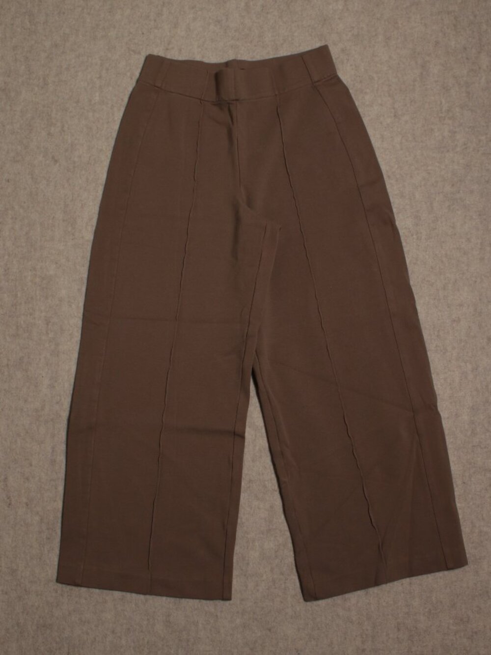 Jones New York Brown Knit Cropped Wide-Leg Pants